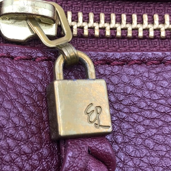 Elliott Lucca Burgundy Gwen Crossbody Pebble Leather Handbag  Super Soft - Picture 5 of 12